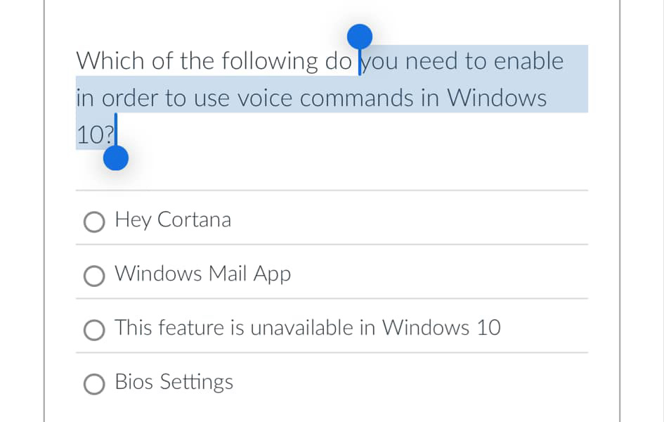 Which of the following do you need to enable in