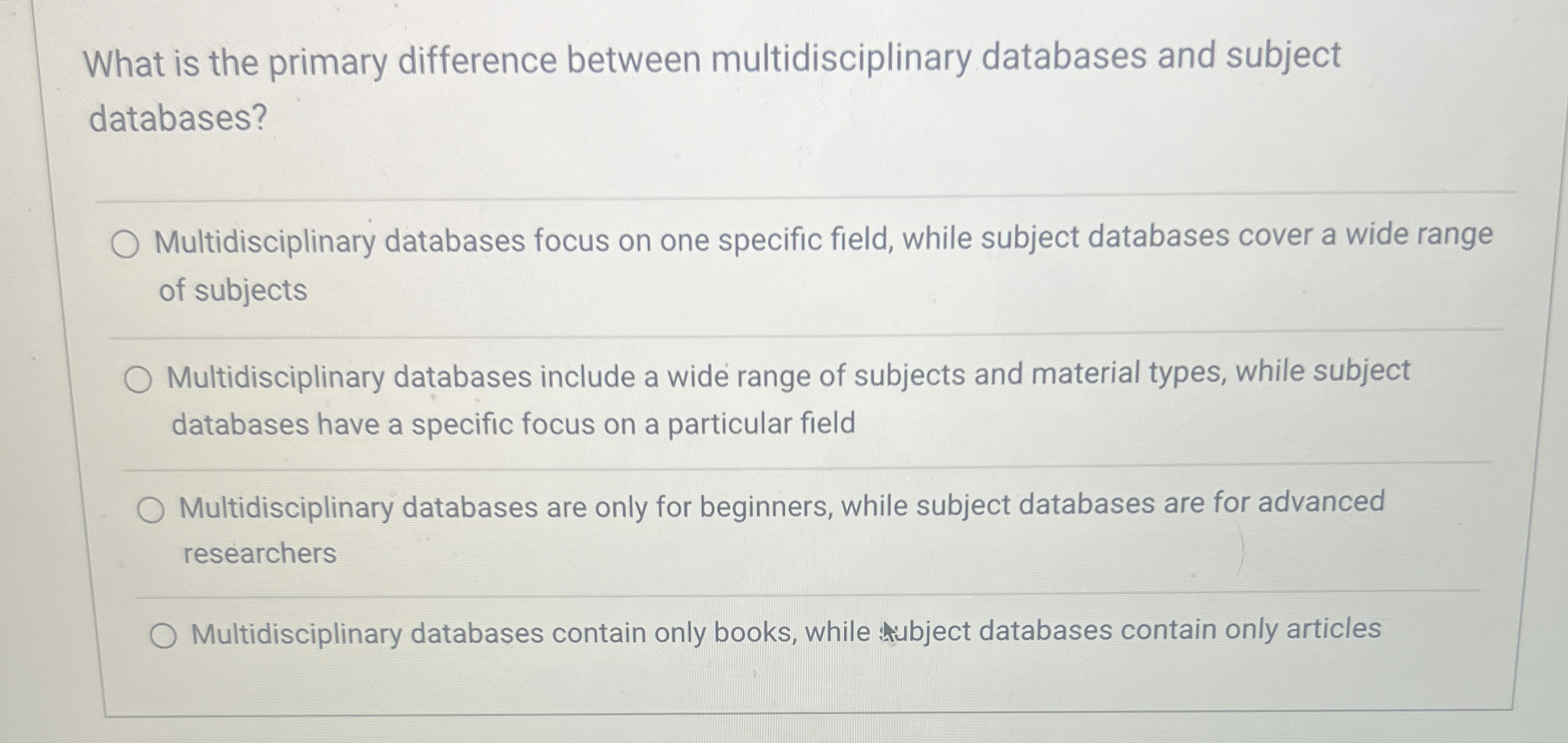 What is the primary difference between