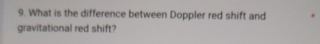 What is the difference between Doppler red shift