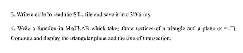Writer a code in matlab to read the STL file und