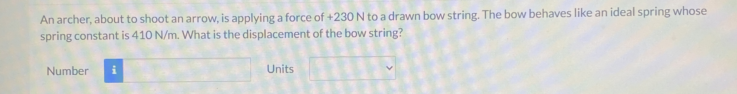 An archer, about to shoot an arrow, is applying a