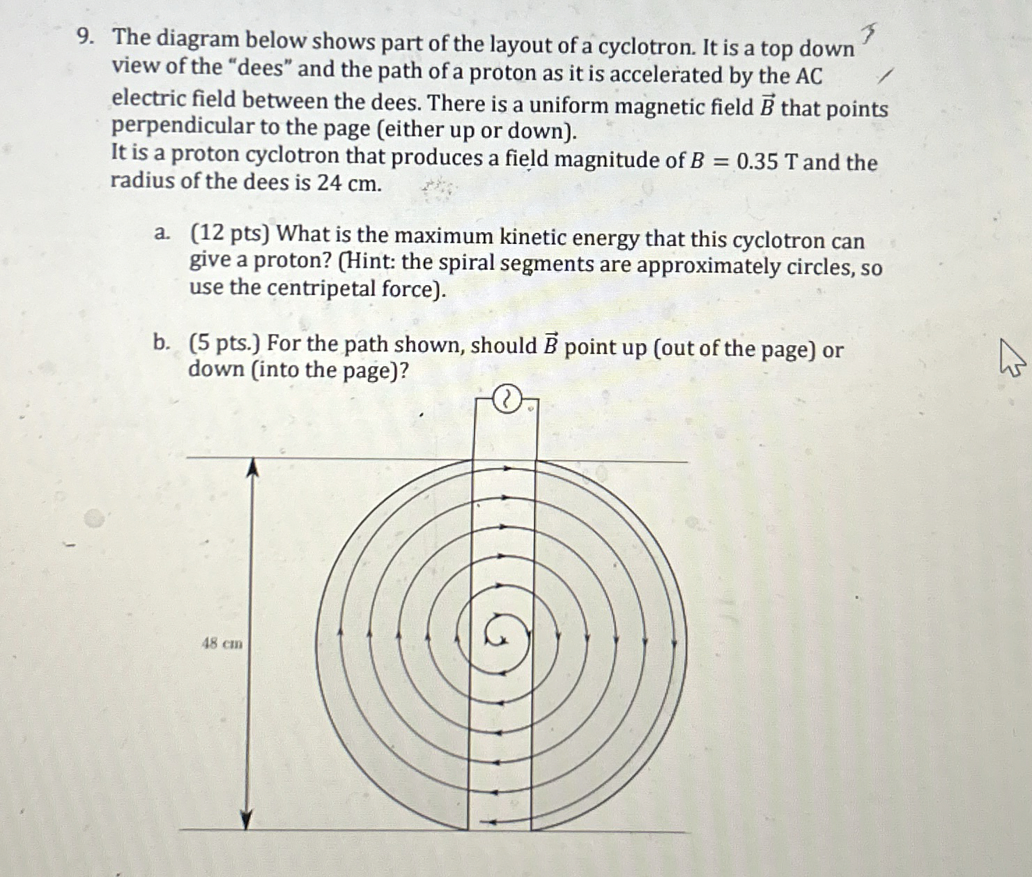 The diagram below shows part of the layout of a