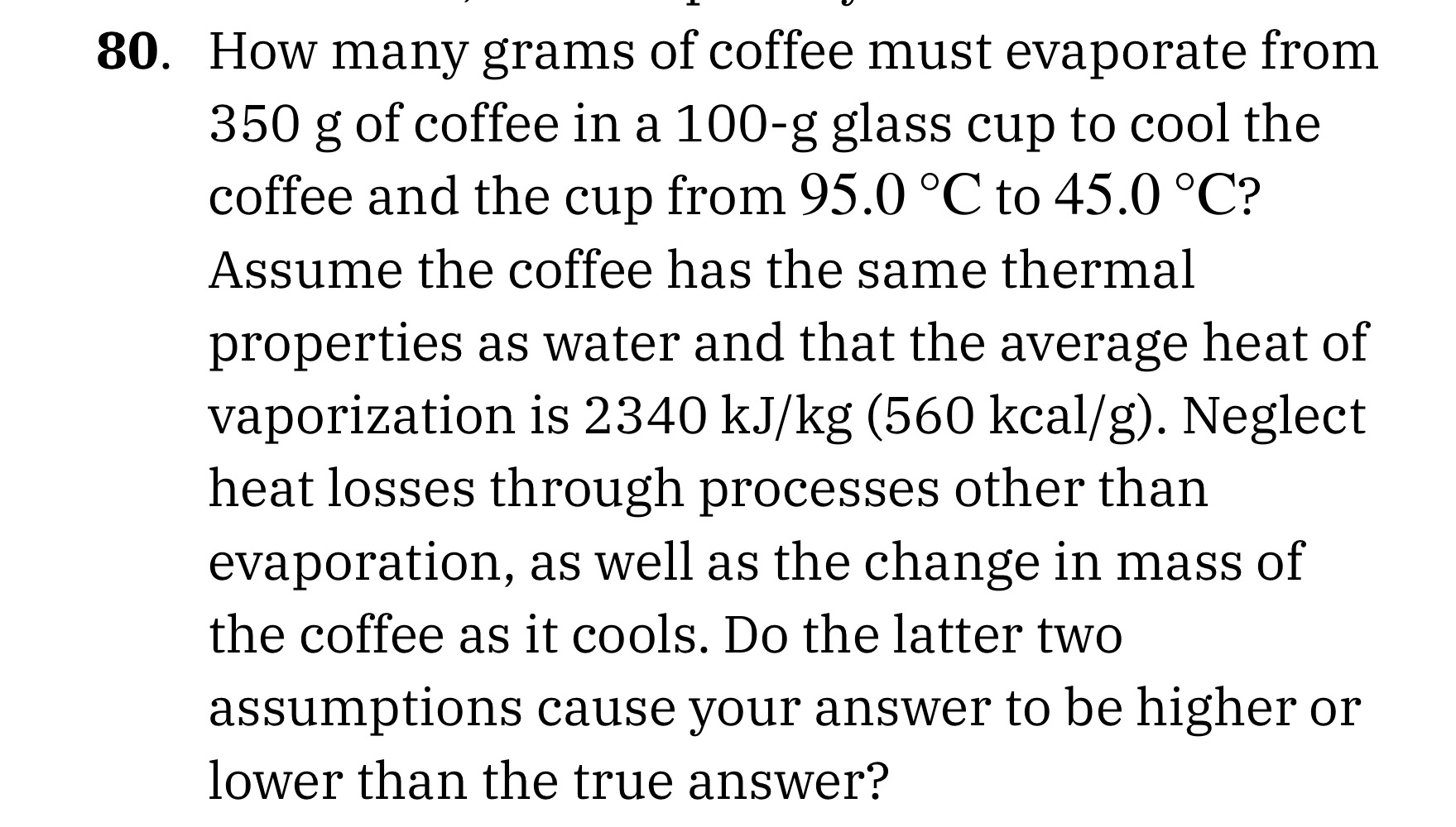 How many grams of coffee must evaporate from 3 5
