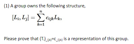 ( 1 ) A group owns the following structure, [ L i