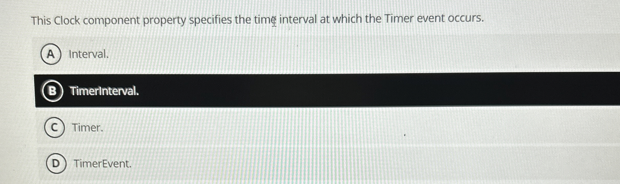 This Clock component property specifies the time