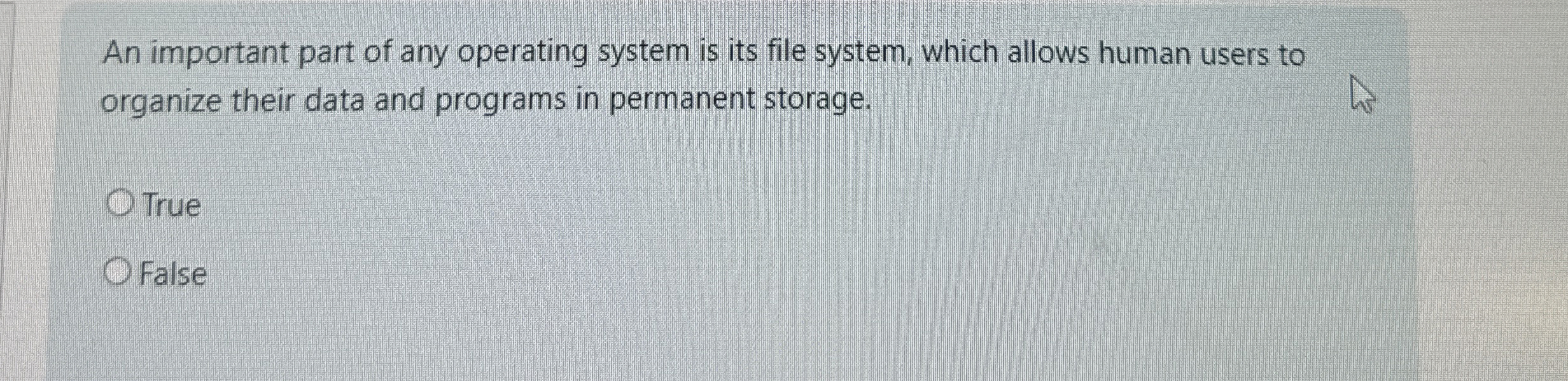 An important part of any operating system is its