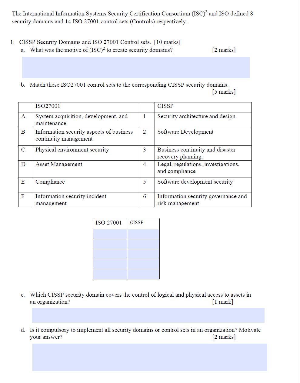 The International Information Systems Security