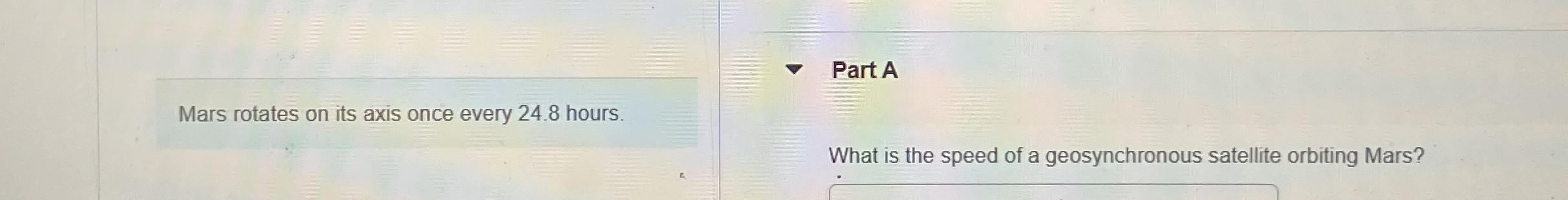 Mars rotates on its axis once every 2 4 . 8