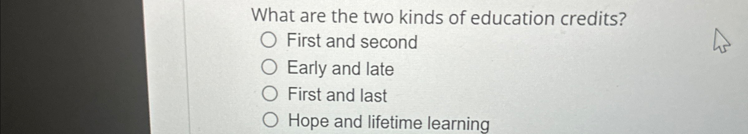 What are the two kinds of education credits?