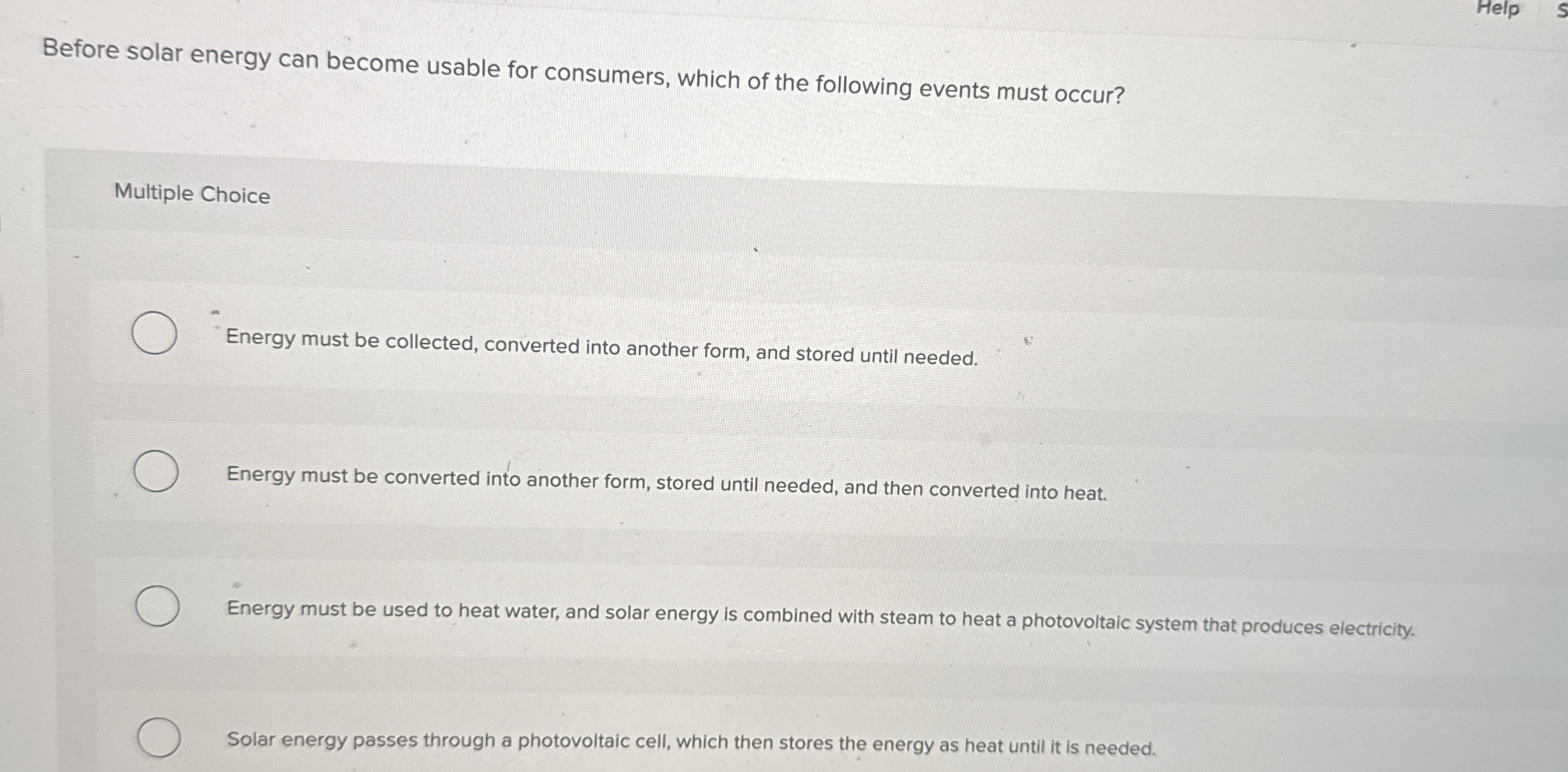 Before solar energy can become usable for