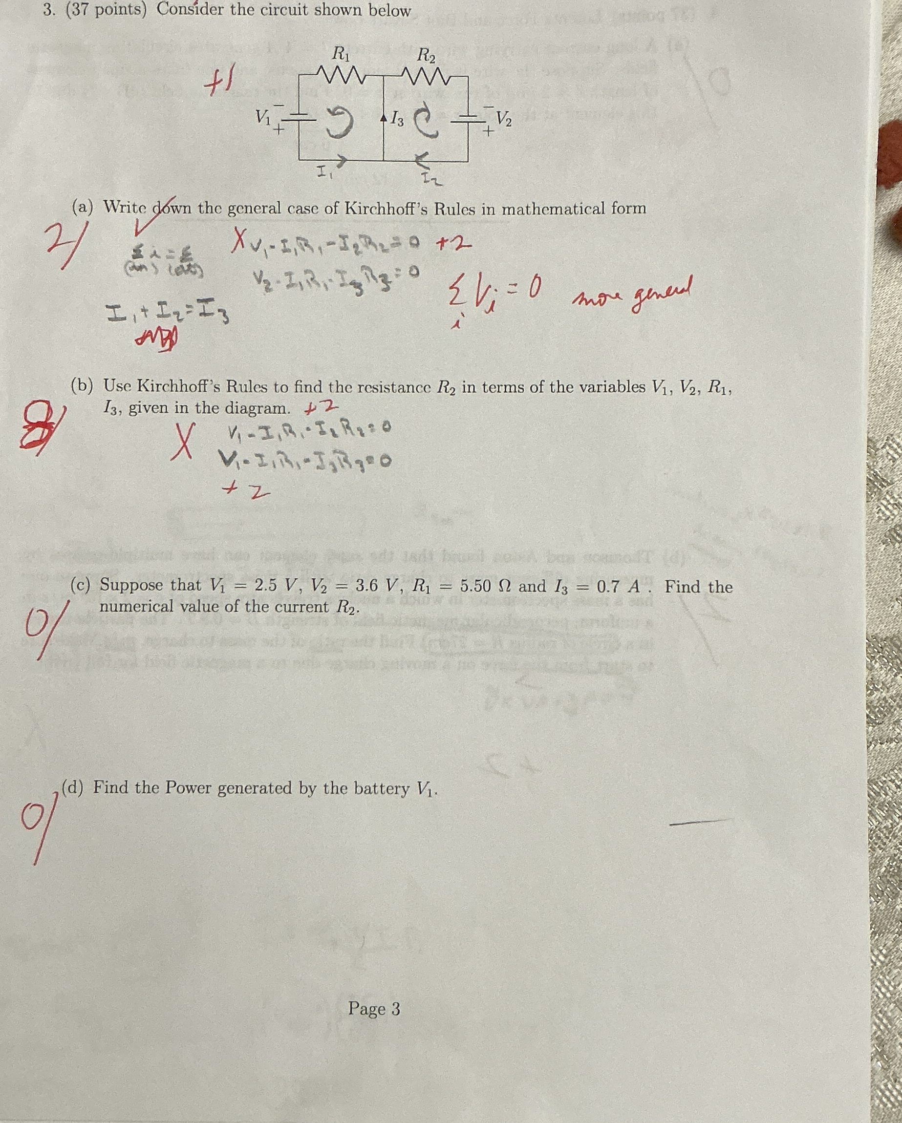 ( 3 7 points ) Consider the circuit shown below