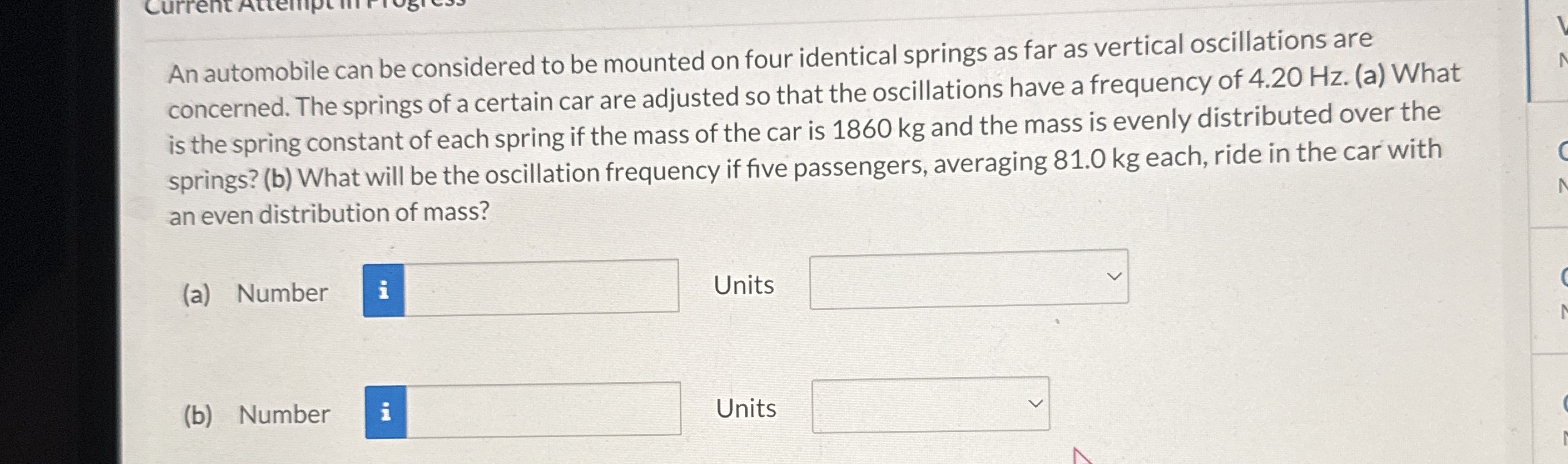 An automobile can be considered to be mounted on