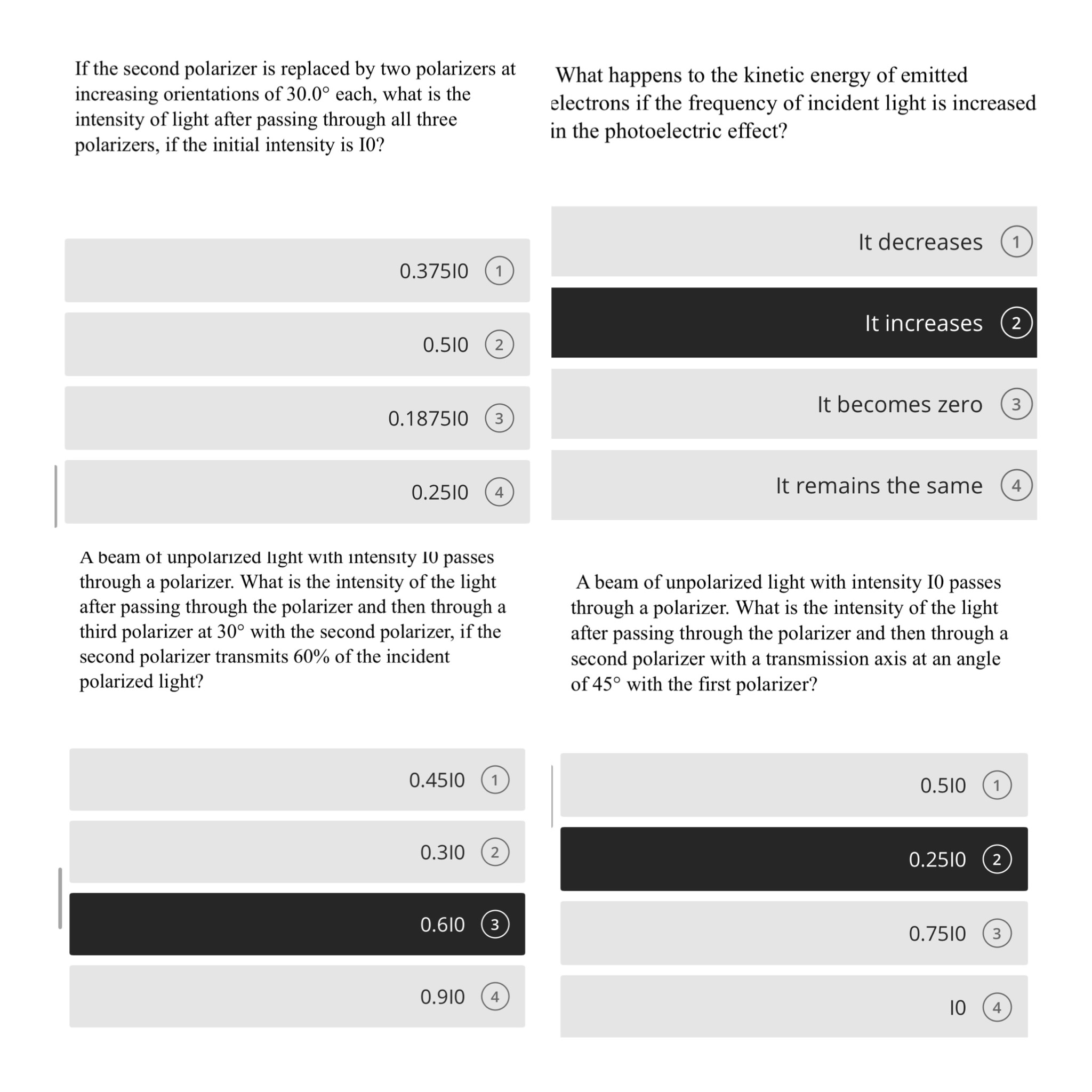 If the second polarizer is replaced by two