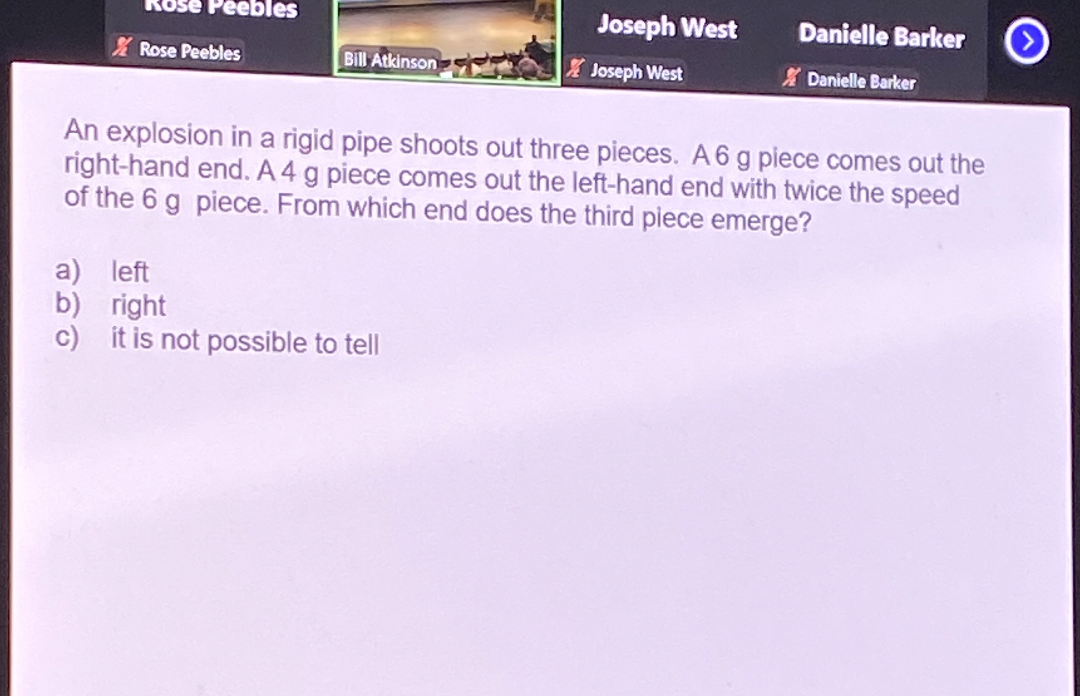 Rose Peebles Joseph West Danielle Barker Joseph