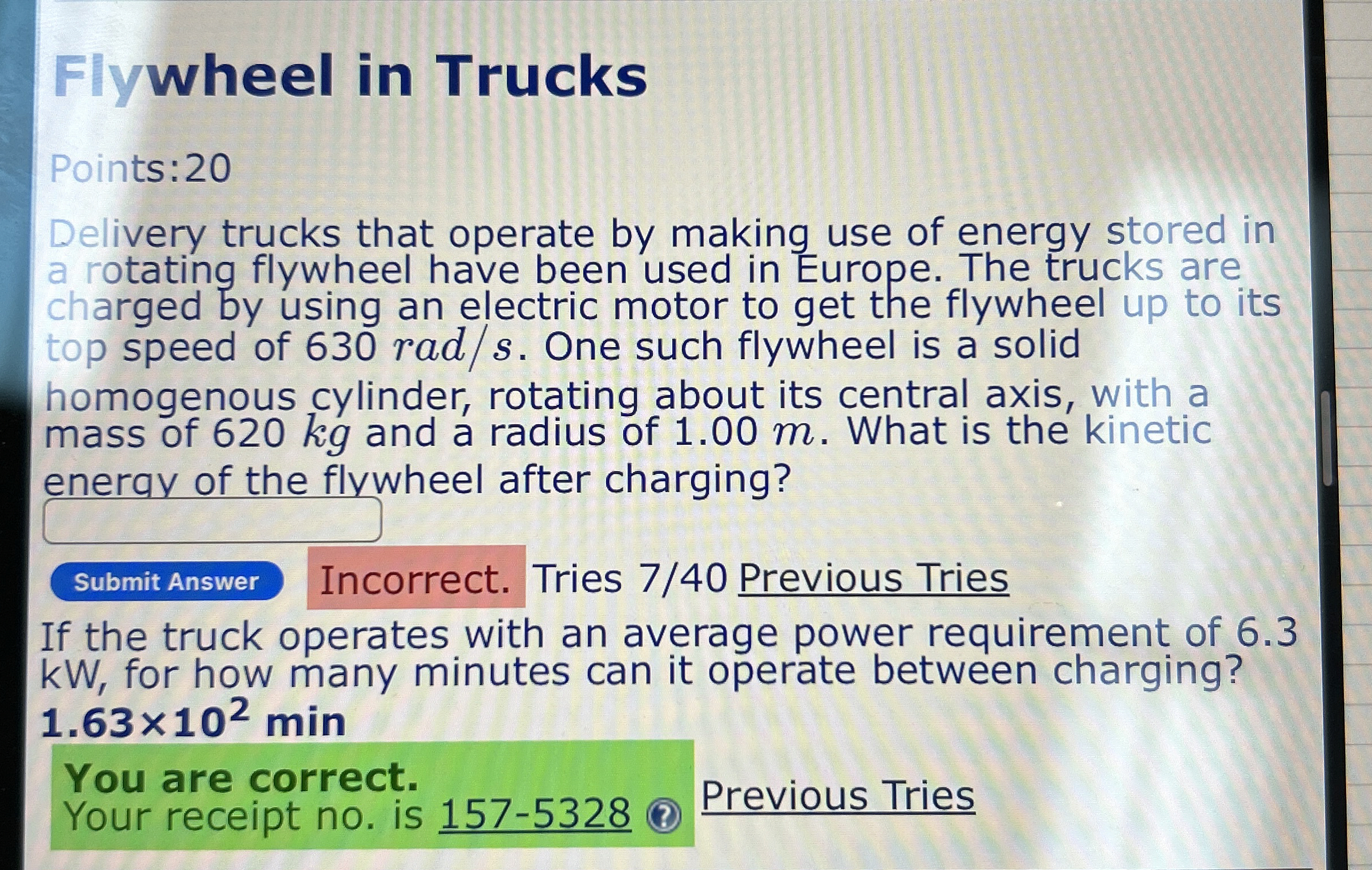 Flywheel in Trucks Points: 2 0 Delivery trucks