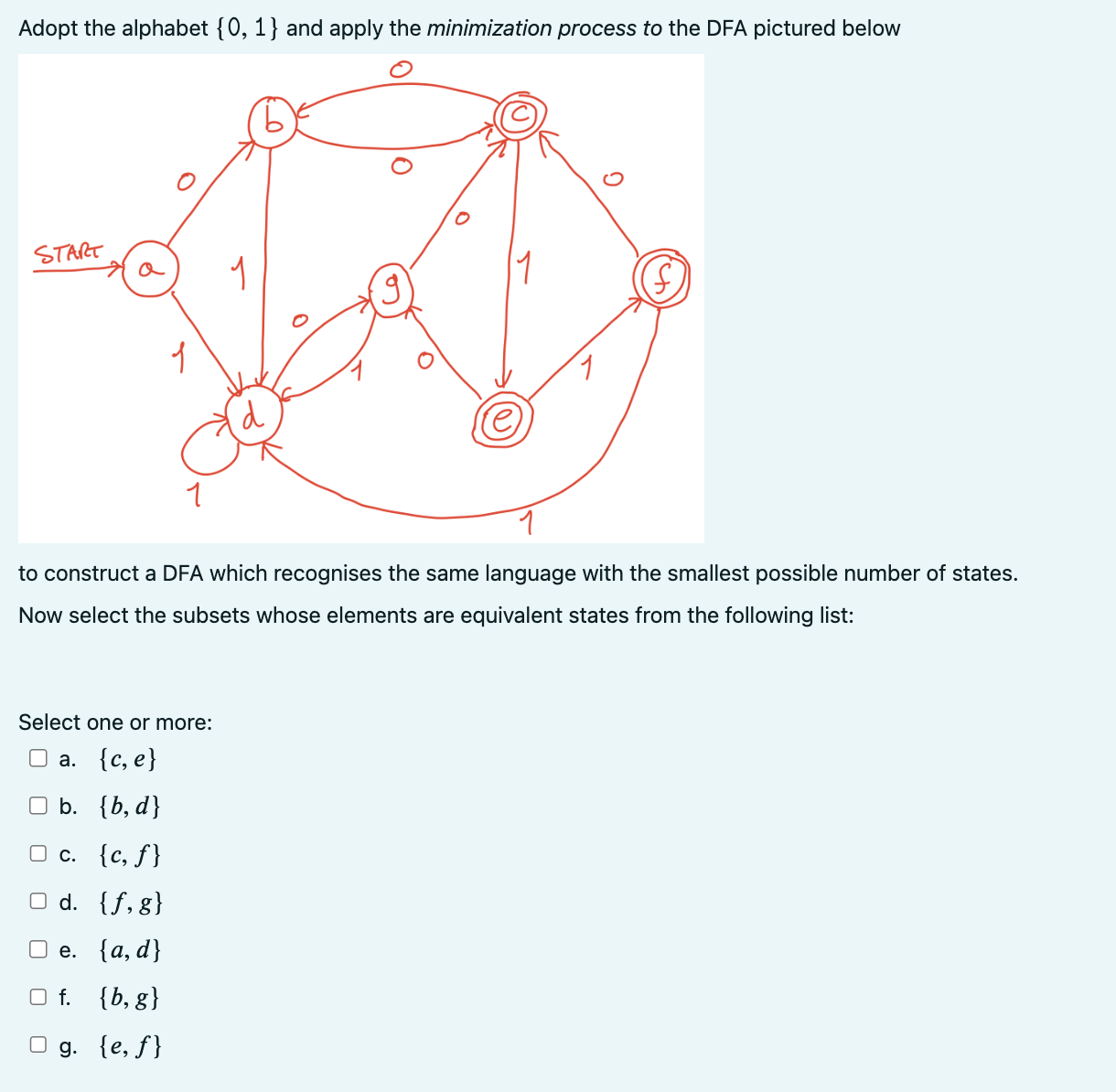 Adopt the alphabet { 0 , 1 } and apply the
