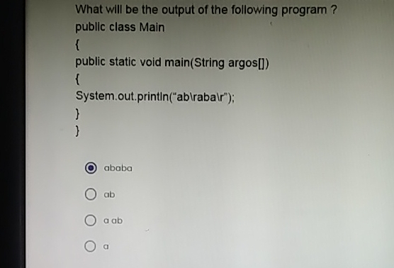 What will be the output of the following program