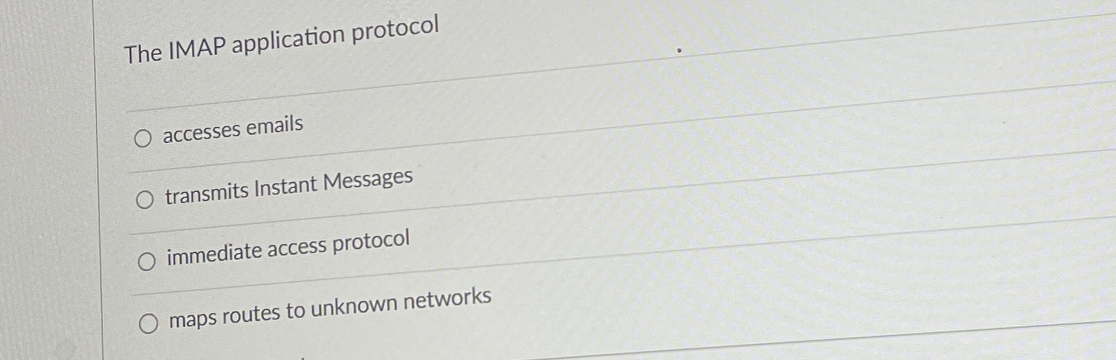 What does IMAP application protocol do ? accesses