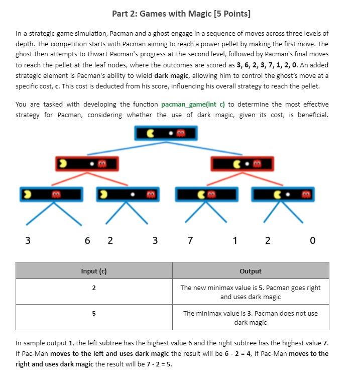 Give me the python code Part 2 : Games with Magic