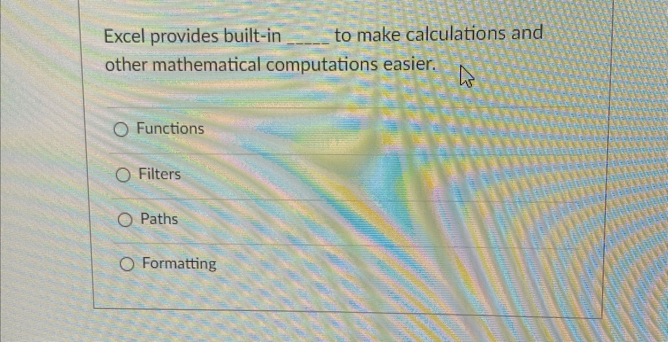 Excel provides built - in q , to make
