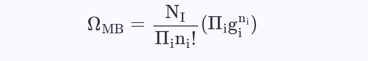 M B = N I i n i ! ( i g i n i ) Wh What is this