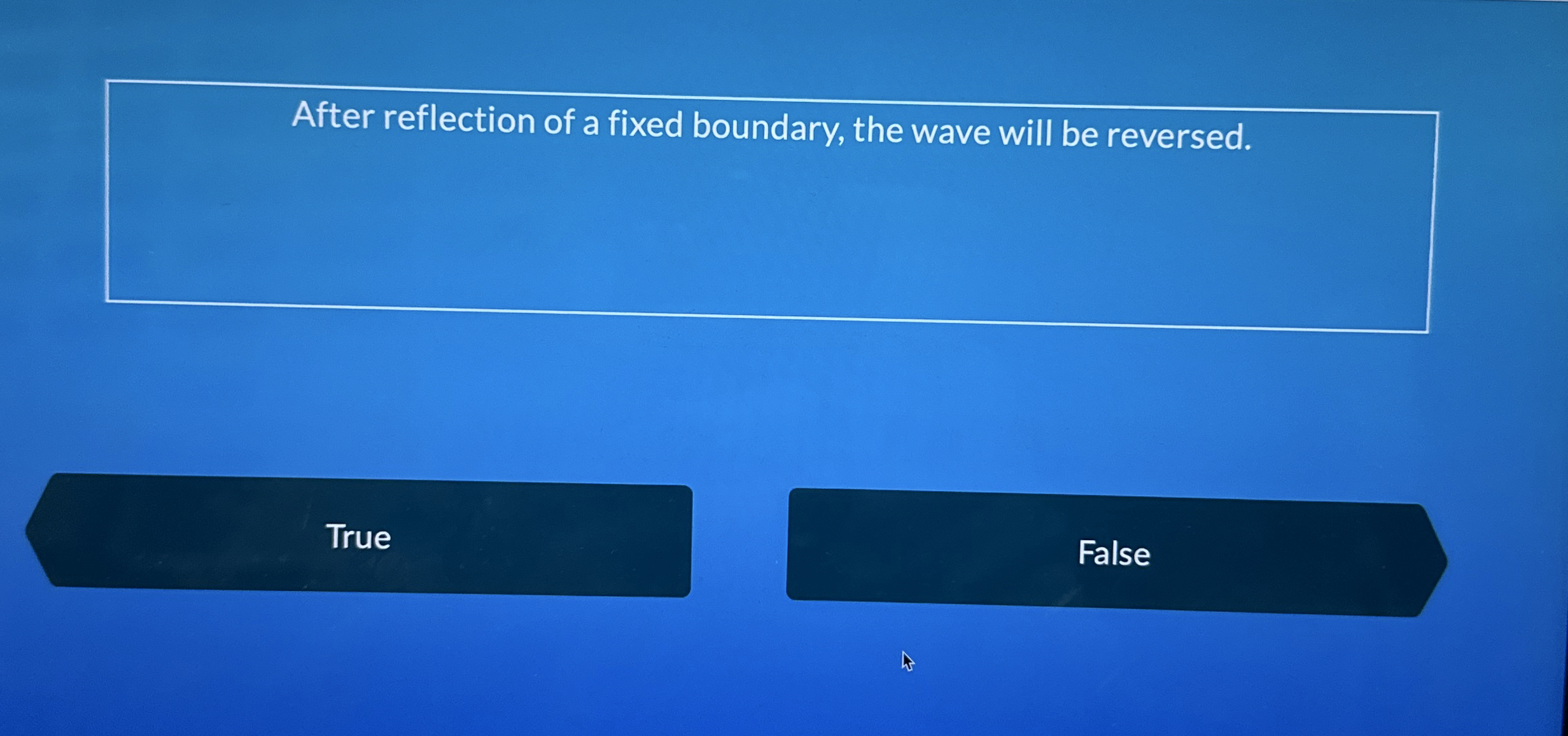 After reflection of a fixed boundary, the wave