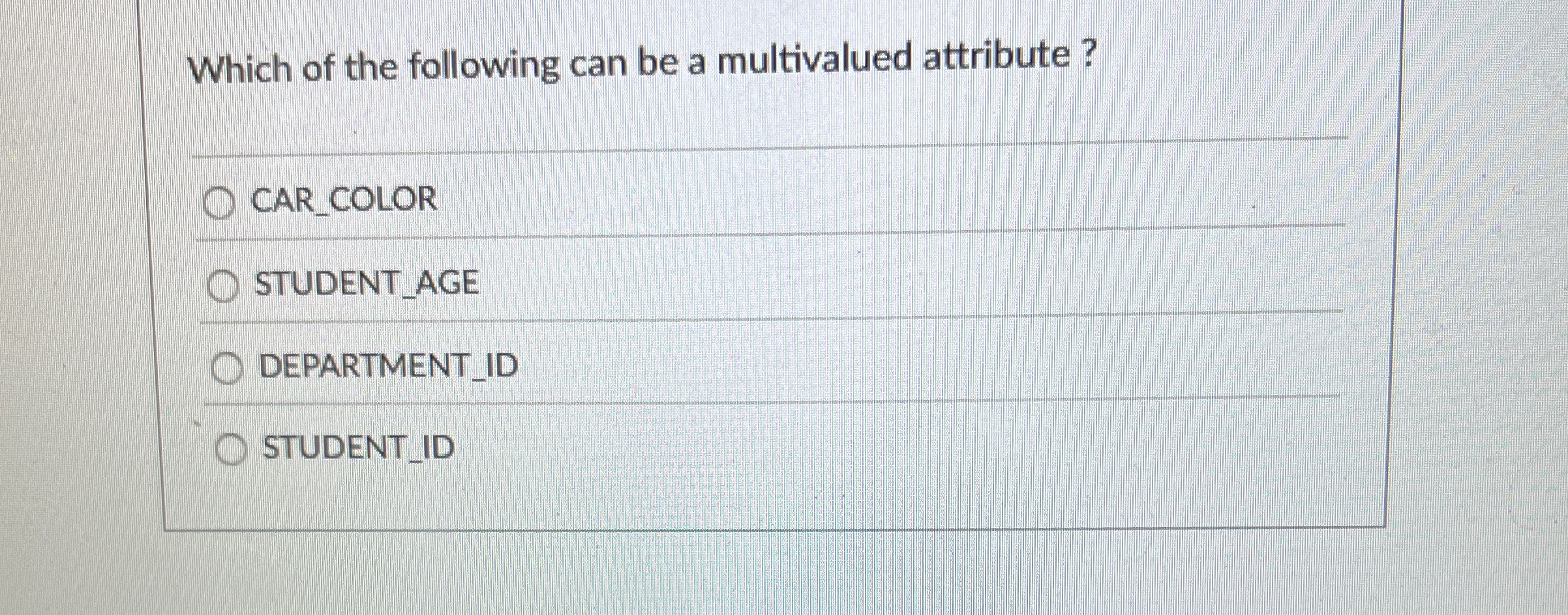 Which of the following can be a multivalued