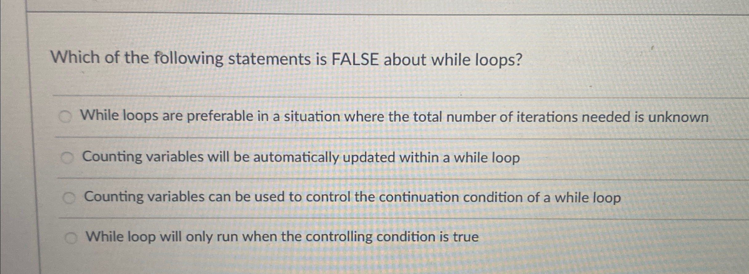 Which of the following statements is FALSE about