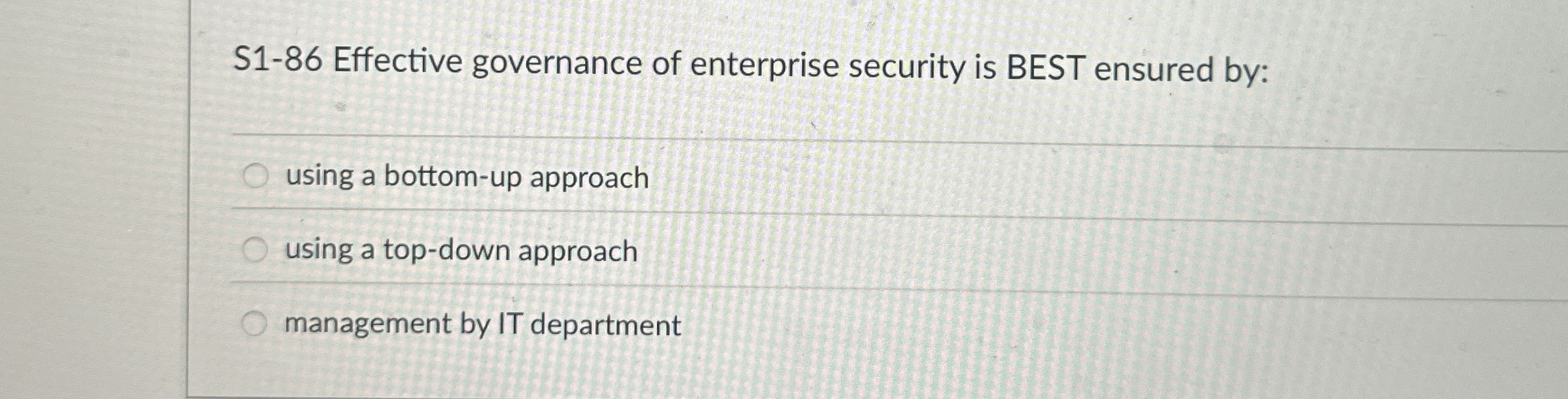 S 1 - 8 6 Effective governance of enterprise