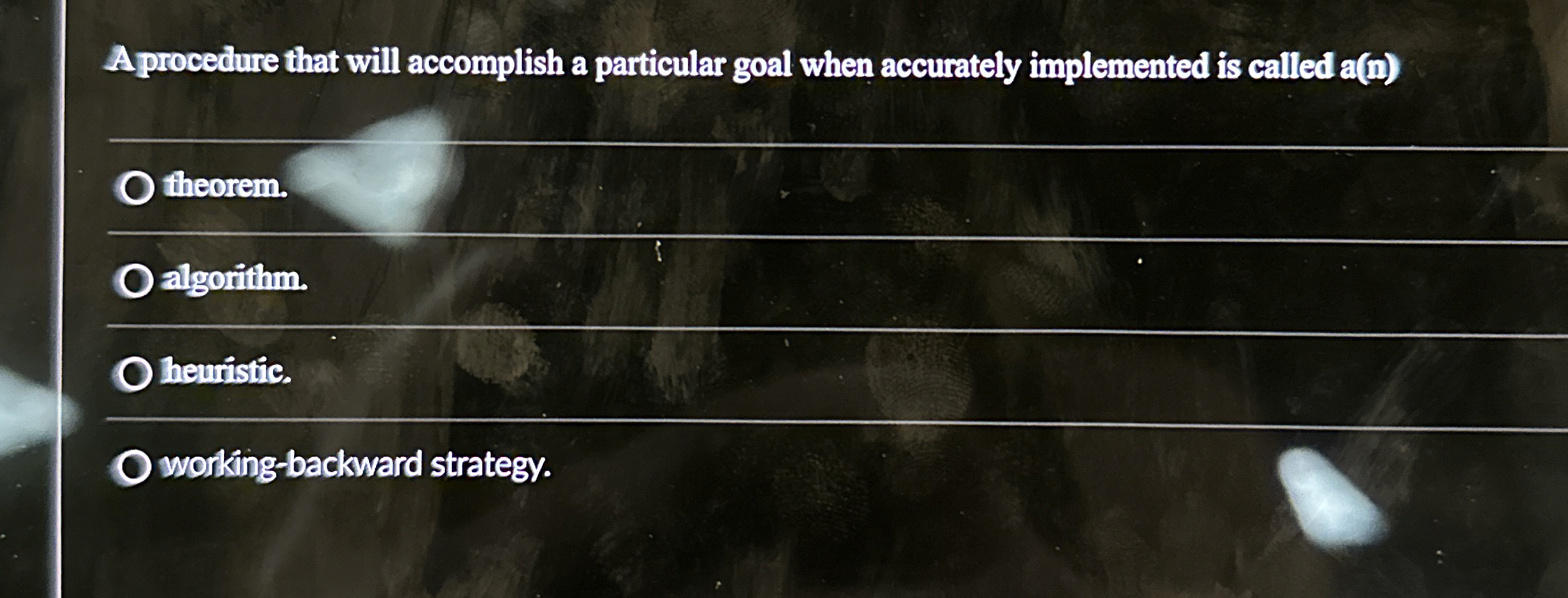 A procedure that will accomplish a particular