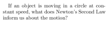 If an object is moving in a circle at constant