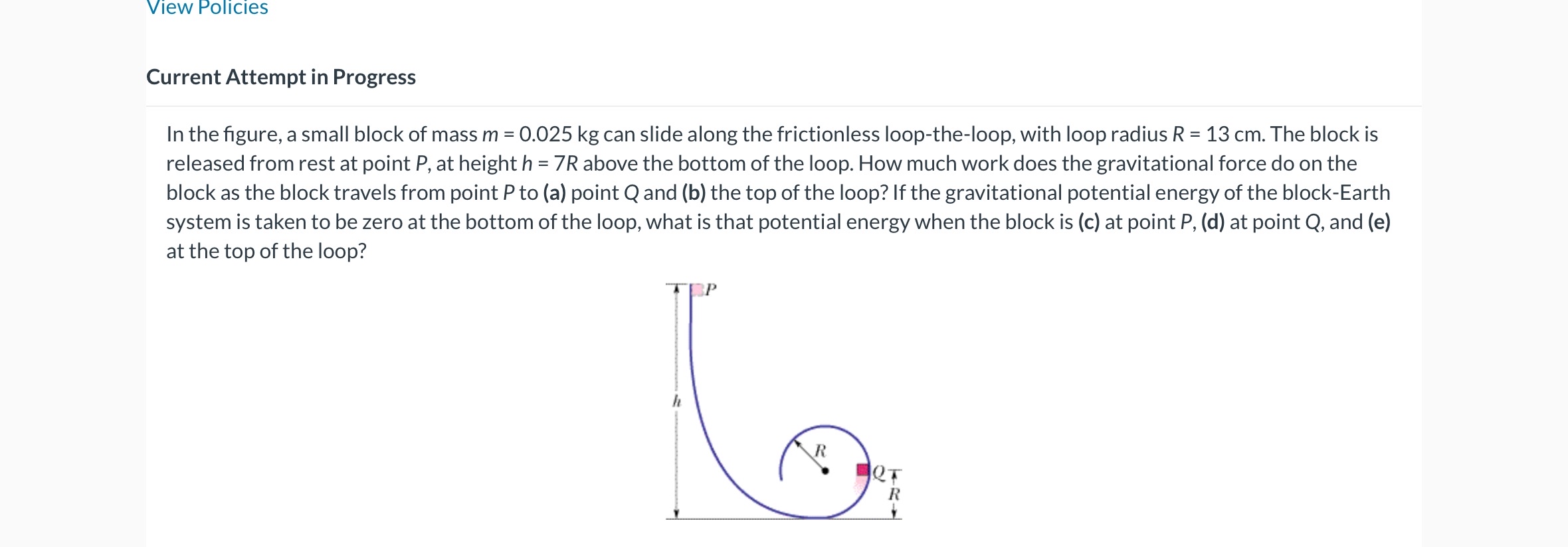View Policies Current Attempt in Progress In the