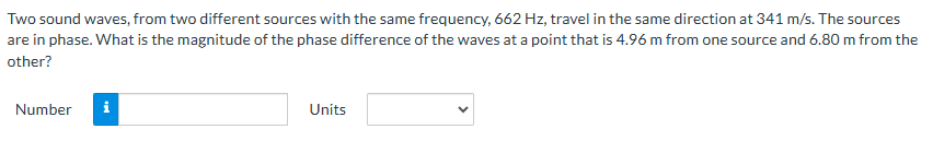 Two sound waves, from two different sources with