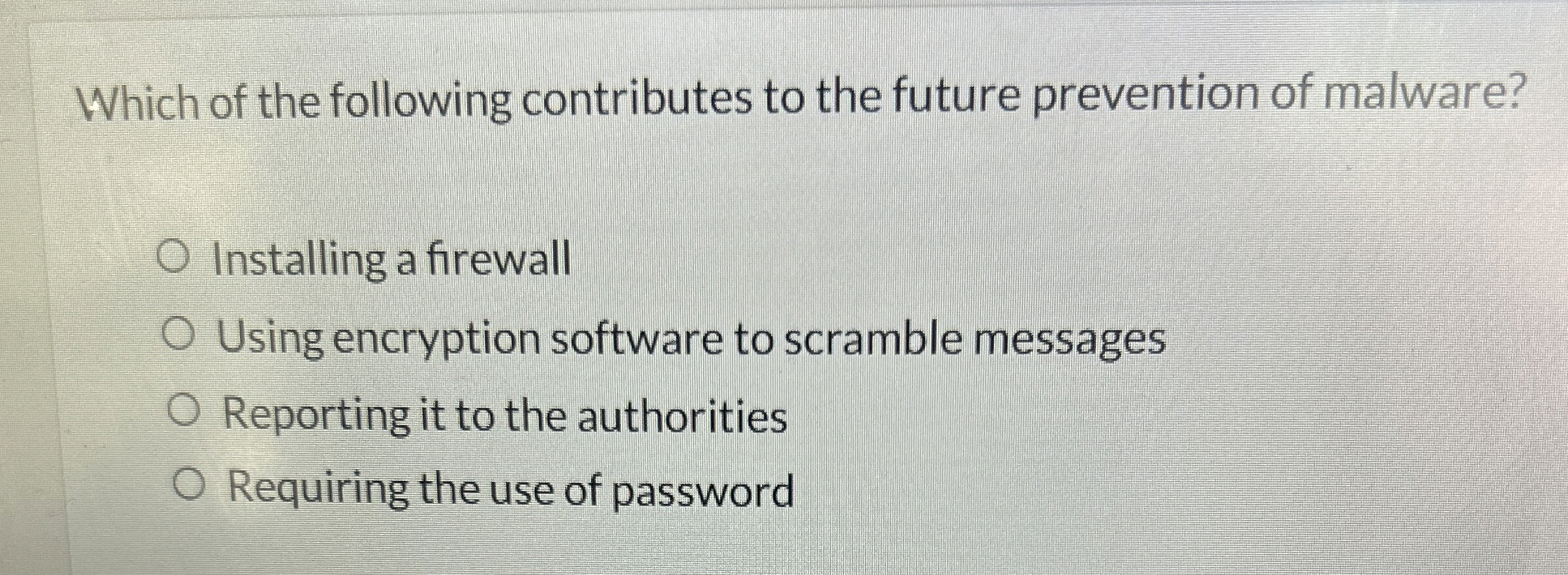 Which of the following contributes to the future