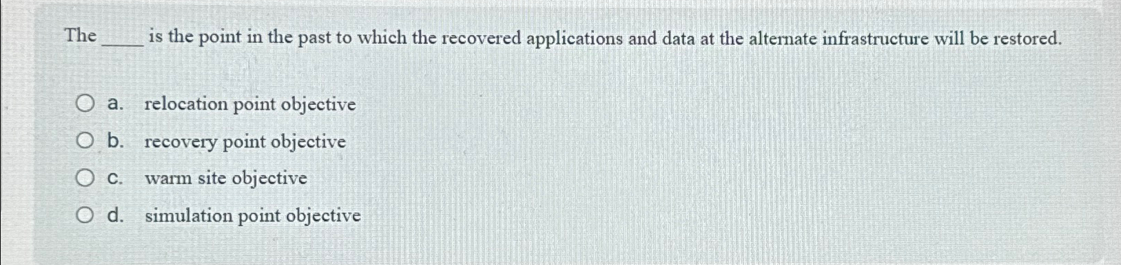 The is the point in the past to which the