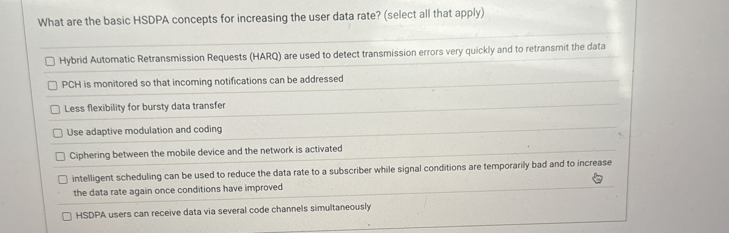 What are the basic HSDPA concepts for increasing