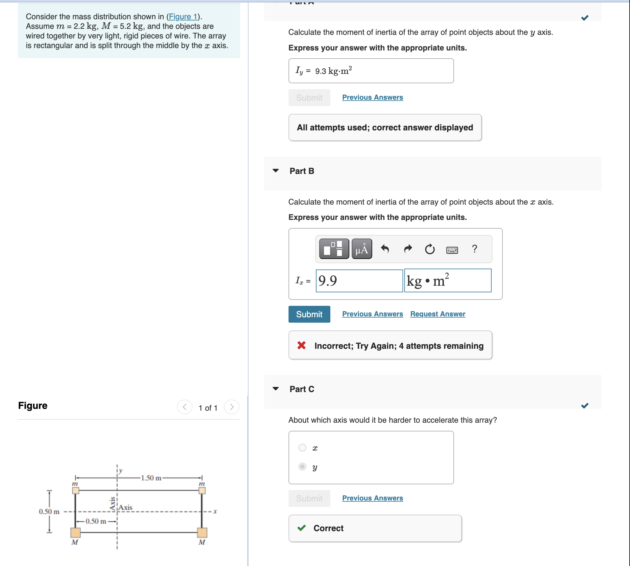 Consider the mass distribution shown in ( Figure