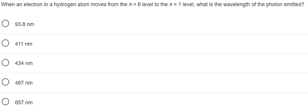 When an electron in a hydrogen atom moves from