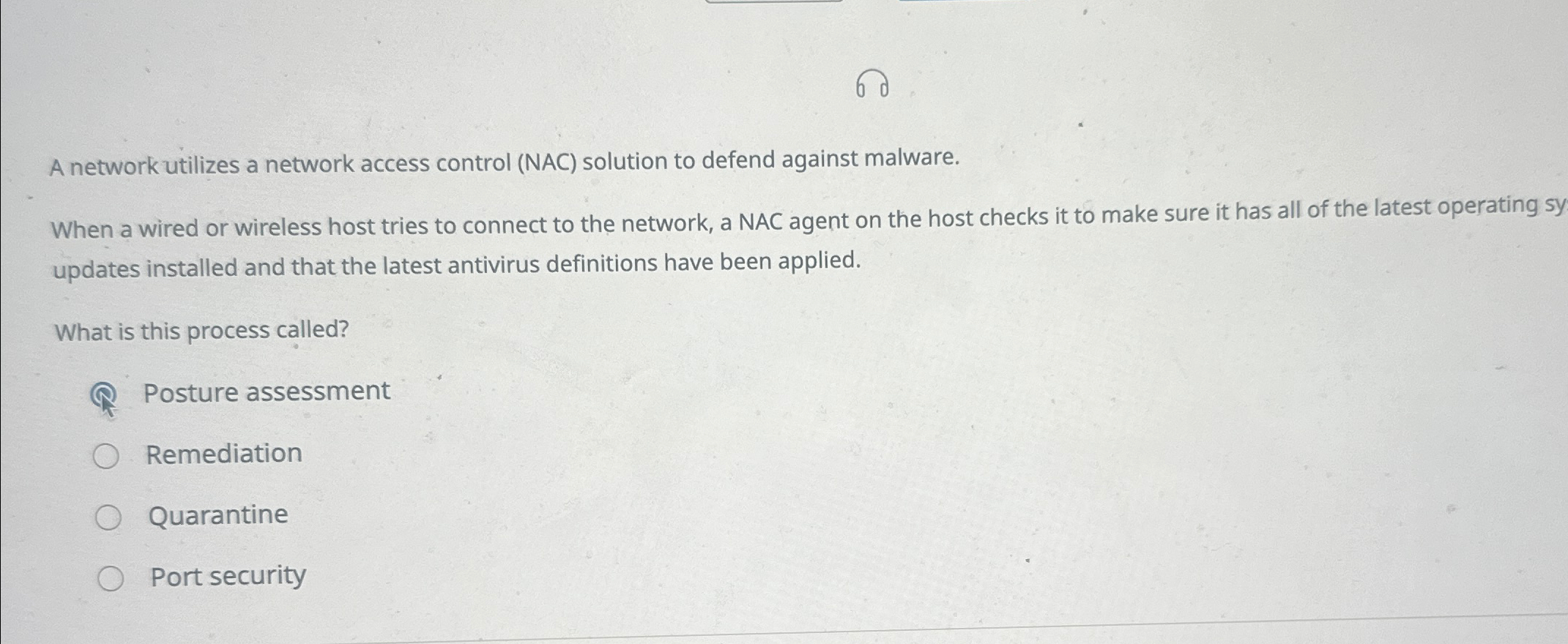 A network utilizes a network access control ( NAC