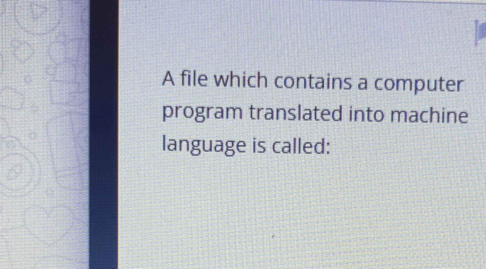 A file which contains a computer program