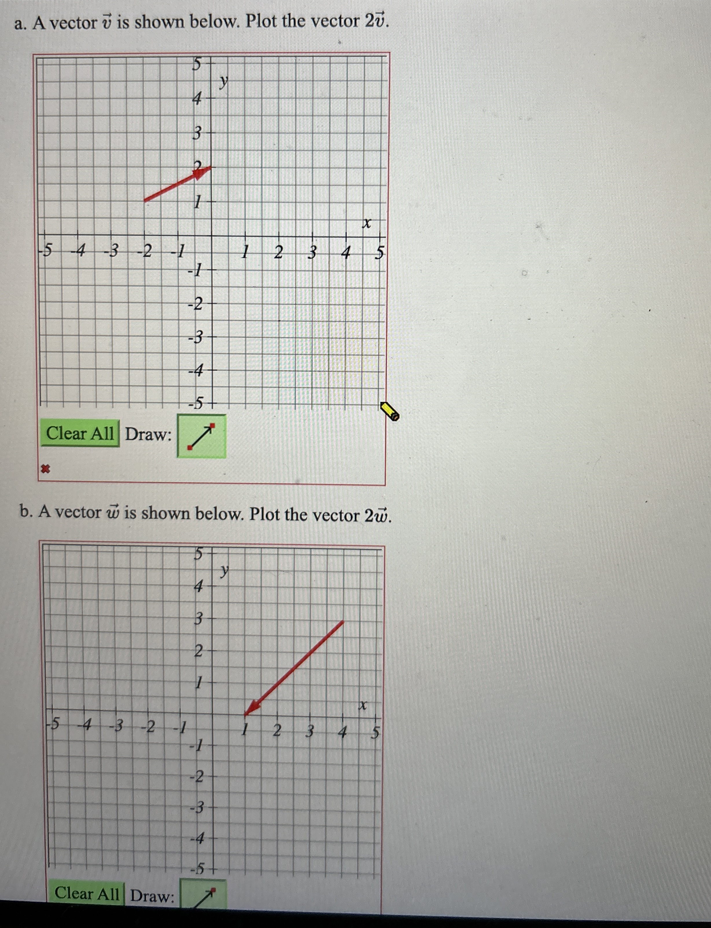 a . A vector vec ( v ) is shown below. Plot the