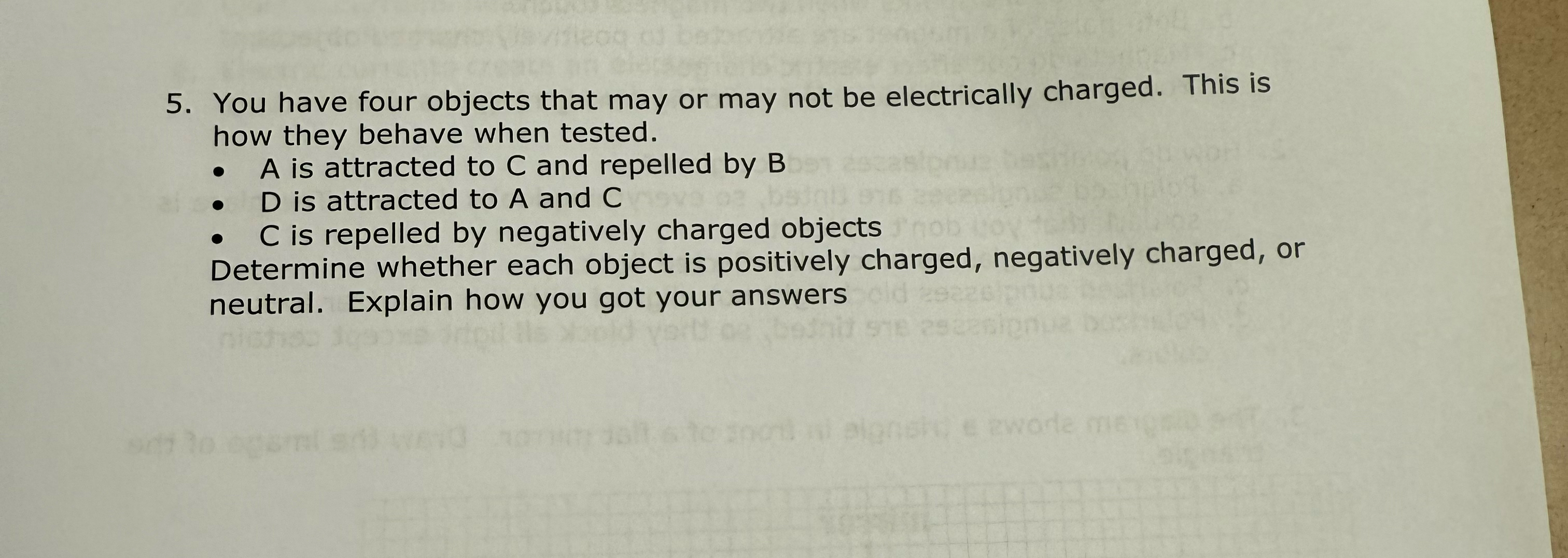 You have four objects that may or may not be