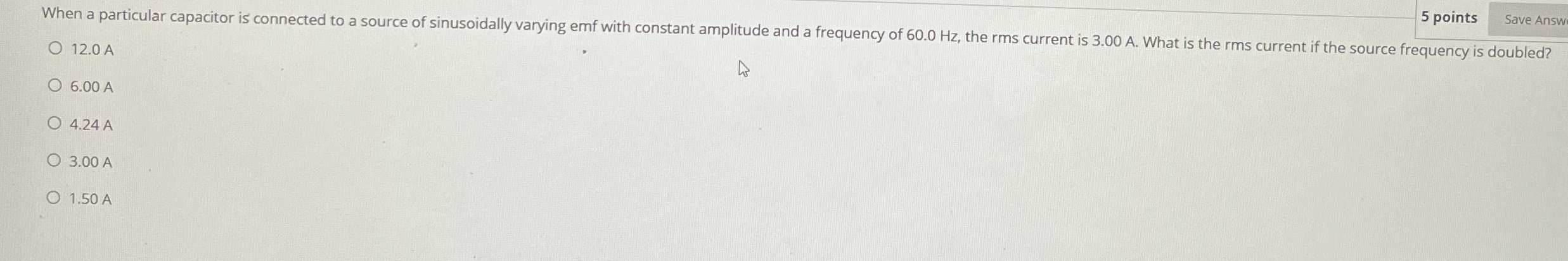 When a particular capacitor is connected to a