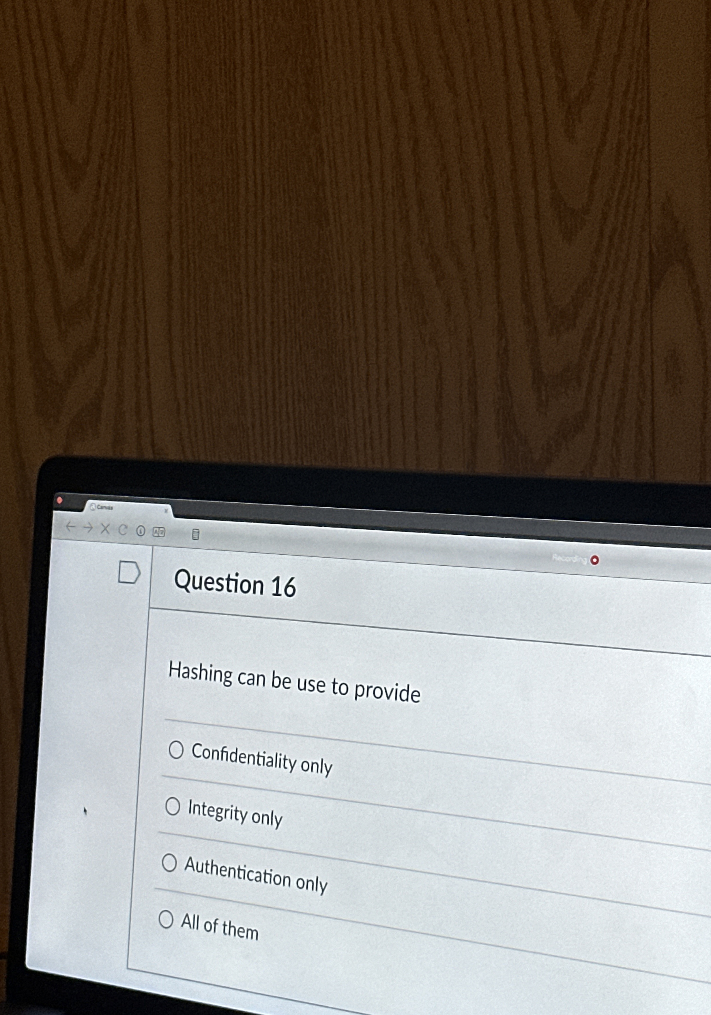 Question 1 6 Hashing can be use to provide