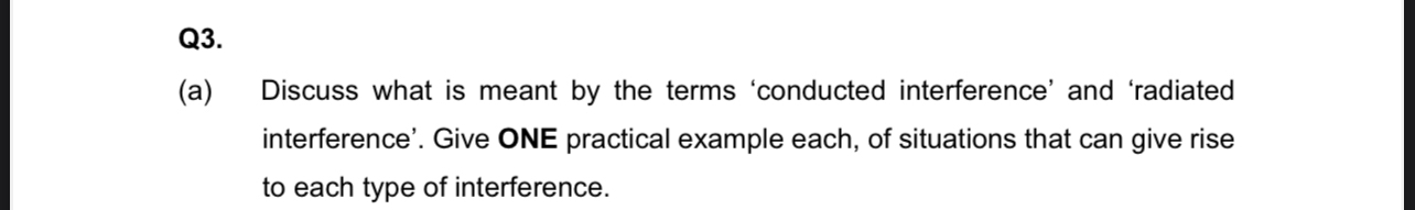 Q 3 . ( a ) Discuss what is meant by the terms