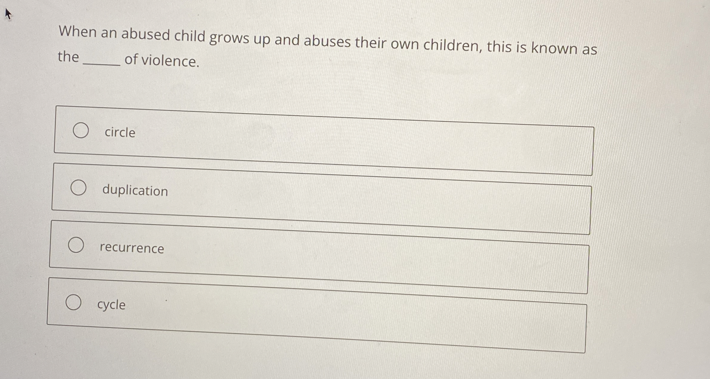 When an abused child grows up and abuses their