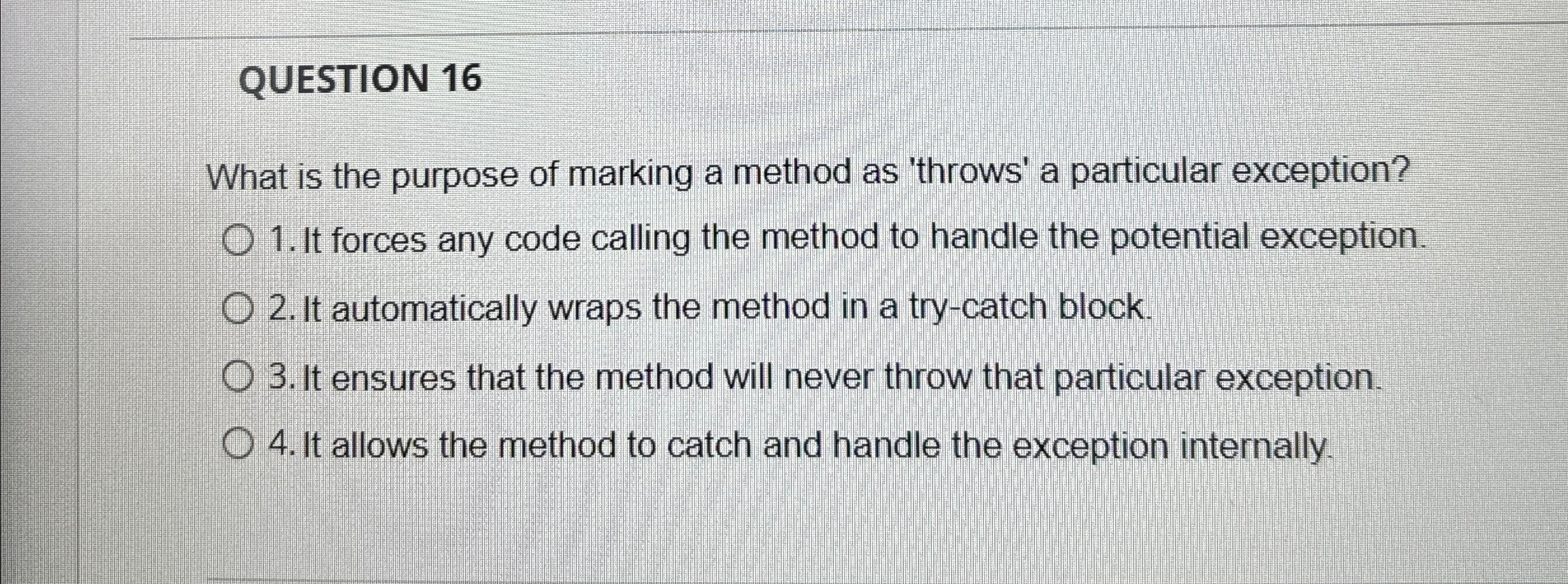 QUESTION 1 6 What is the purpose of marking a