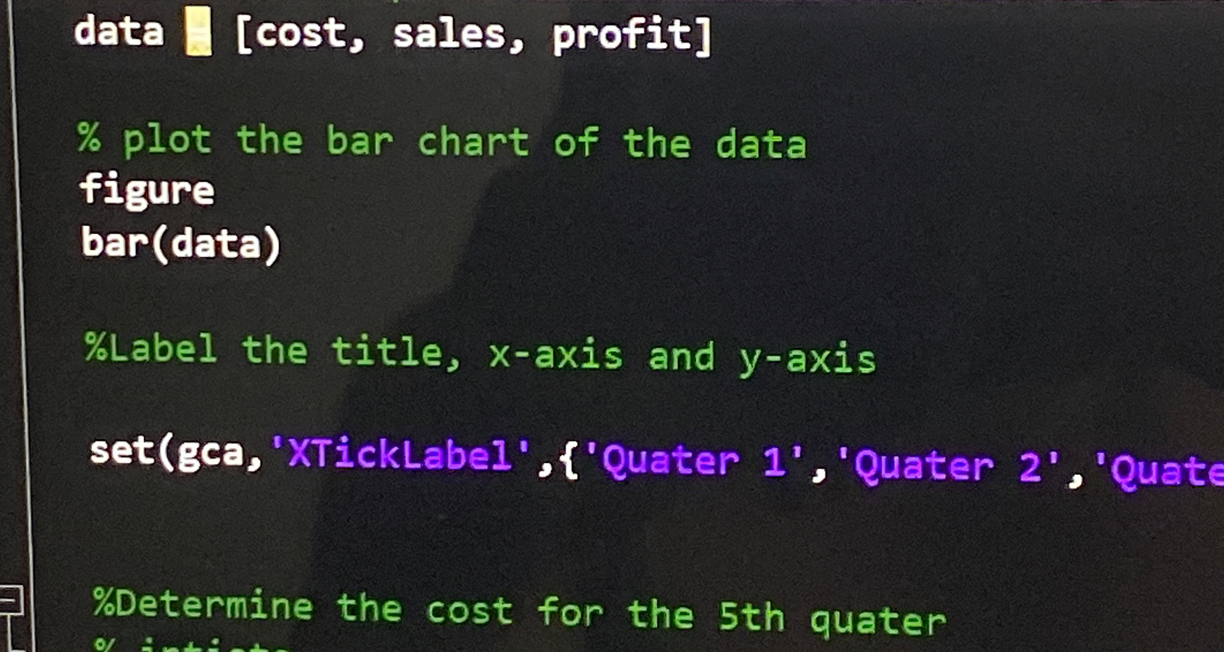 Please observe the data at the set function. My