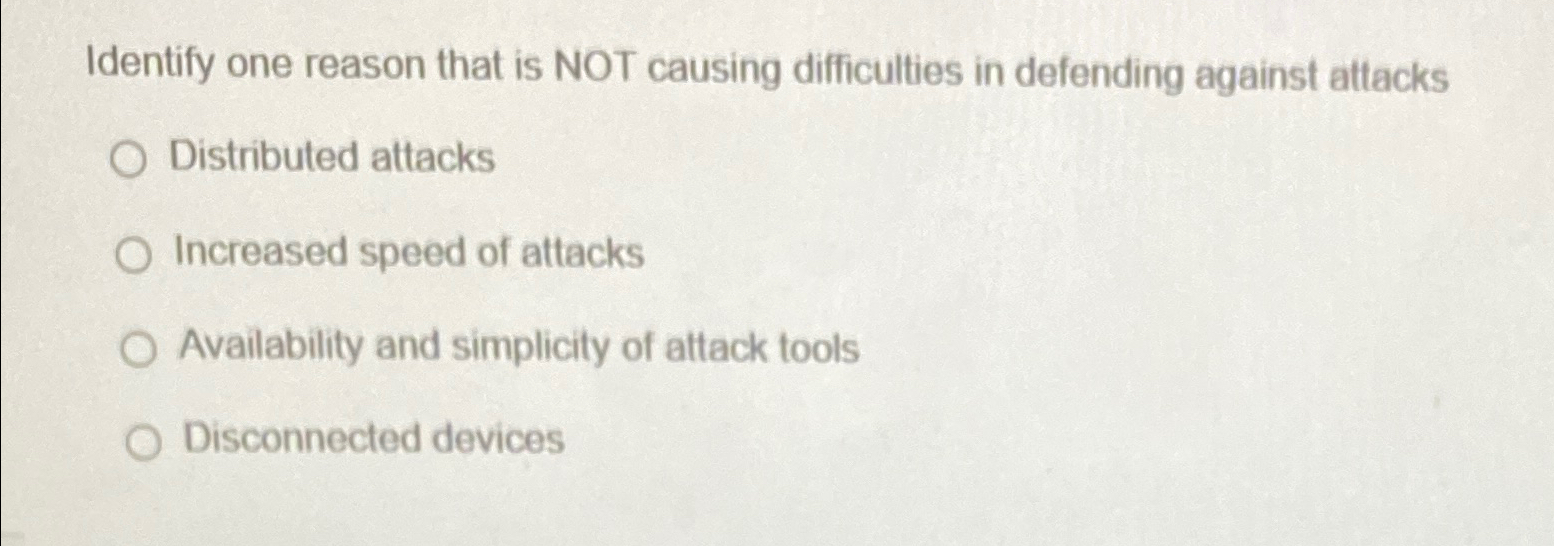 Identify one reason that is NOT causing