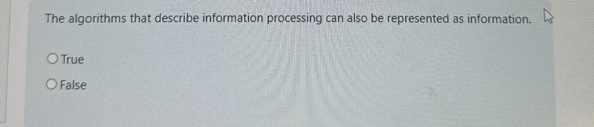 The algorithms that describe information